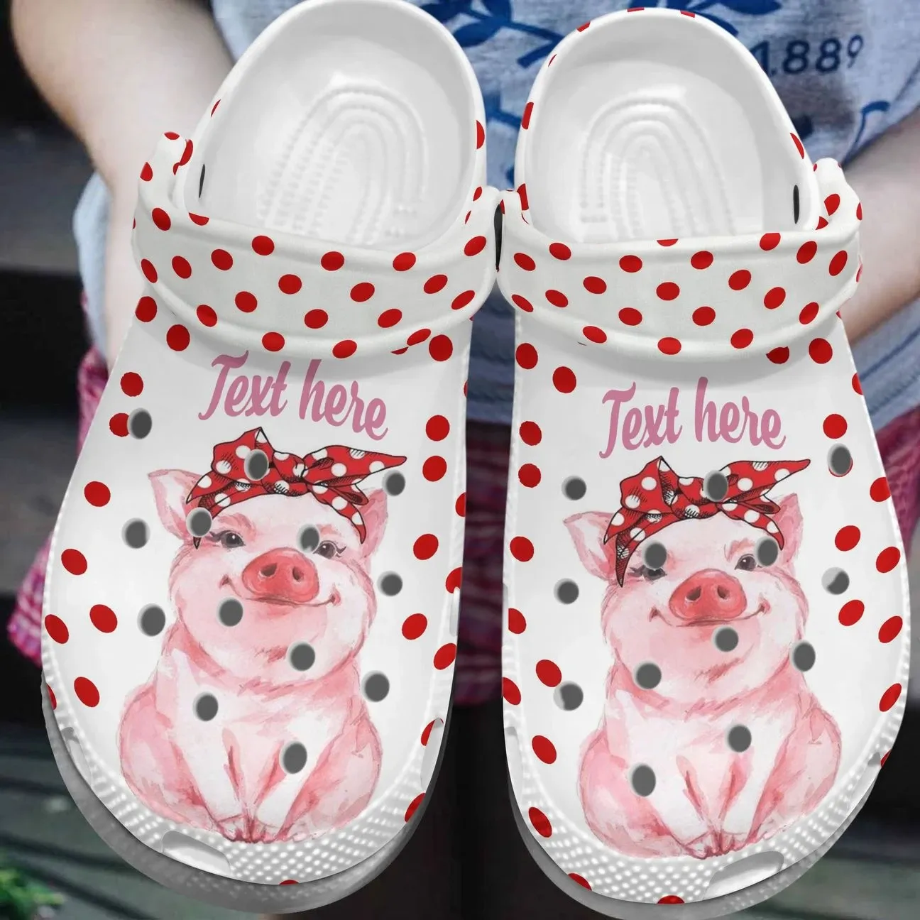 Pig Personalized Clog Custom Crocs Comfortablefashion Style Comfortable For Women Men Kid Print 3D Polka Dot Pig Personalized Clog Custom Crocs Comfortablefashion Style Comfortable For Women Men Kid Print 3D Polka Dot