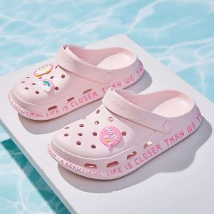 Pinky Cute Hole Shoes Crocs Clog Gifts For Women – Birthday Shoes Gifts For Daughter Mothers day