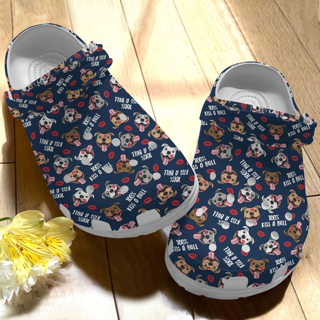 Pitbull Personalize Clog Custom Crocs Fashionstyle Comfortable For Women Men Kid Print 3D Kiss A Bull Pitbull Personalize Clog Custom Crocs Fashionstyle Comfortable For Women Men Kid Print 3D Kiss A Bull