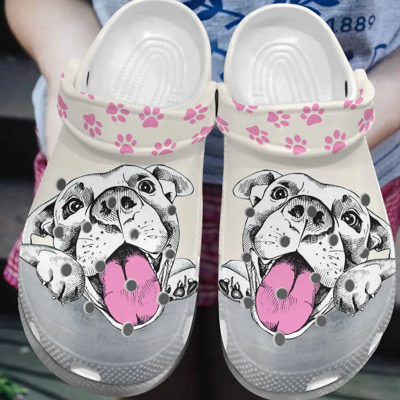 Pitbull Personalized Clog Custom Crocs Comfortablefashion Style Comfortable For Women Men Kid Print 3D Pitbull Drawing Pitbull Personalized Clog Custom Crocs Comfortablefashion Style Comfortable For Women Men Kid Print 3D Pitbull Drawing