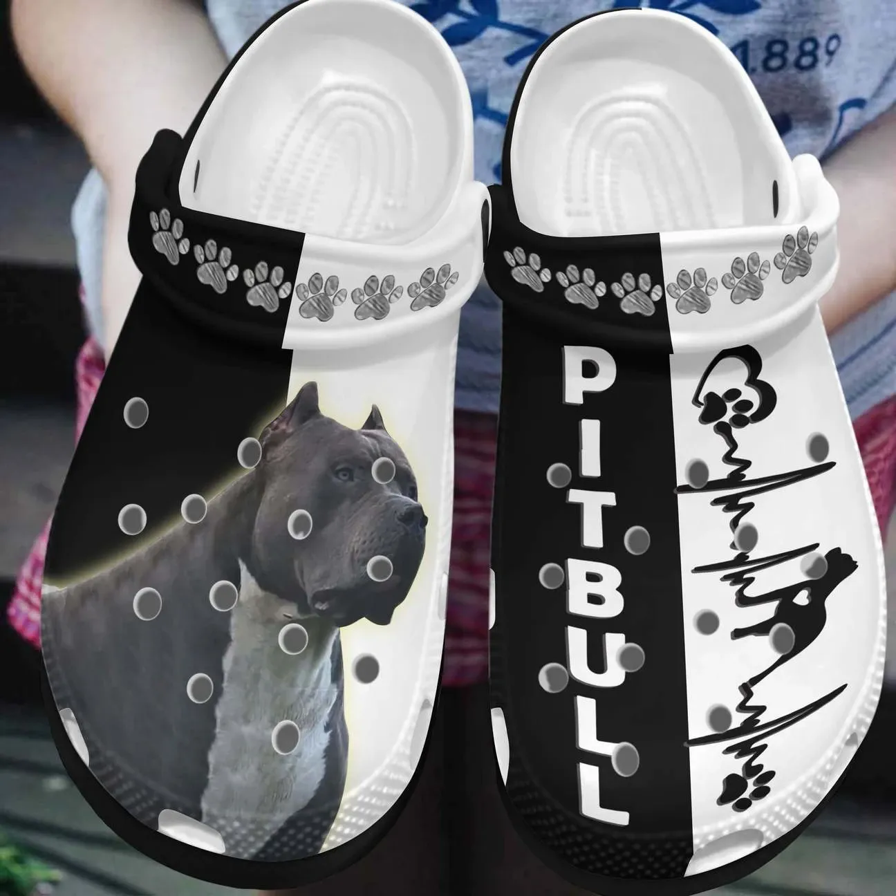 Pitbull Personalized Clog Custom Crocs Comfortablefashion Style Comfortable For Women Men Kid Print 3D Pitbull Lover Pitbull Personalized Clog Custom Crocs Comfortablefashion Style Comfortable For Women Men Kid Print 3D Pitbull Lover