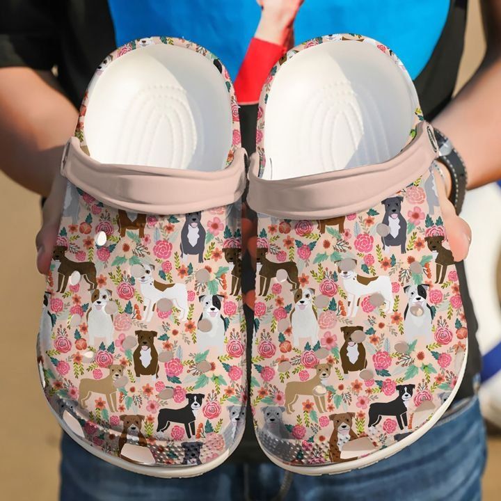 Pitbull Pitbulls Floral Sku 1862 Crocs Crocband Clog Comfortable For Mens Womens Classic Clog Water Shoes Pitbull Pitbulls Floral Sku 1862 Crocs Crocband Clog Comfortable For Mens Womens Classic Clog Water Shoes
