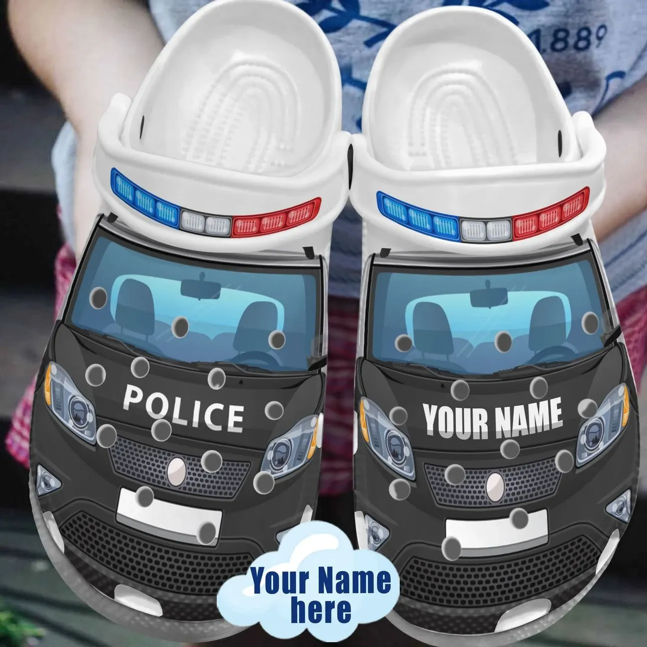 Police Car Personalized Clog Custom Crocs Comfortablefashion Style Comfortable For Women Men Kid Print 3D Police Car Personalized Clog Custom Crocs Comfortablefashion Style Comfortable For Women Men Kid Print 3D