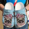 Pug Love Flower Sku 1933 Crocs Crocband Clog Comfortable For Mens Womens Classic Clog Water Shoes