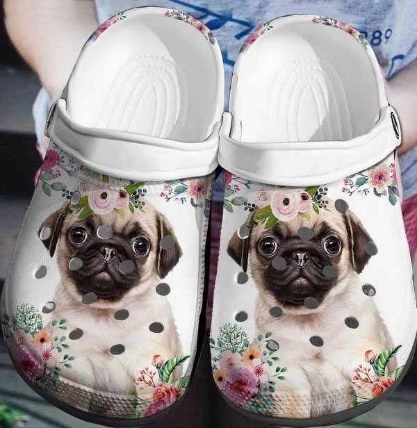 Pug Personalize Clog Custom Crocs Clog On Sandal Fashion Style Comfortable For Women Men Kid Pug Personalize Clog Custom Crocs Clog On Sandal Fashion Style Comfortable For Women Men Kid