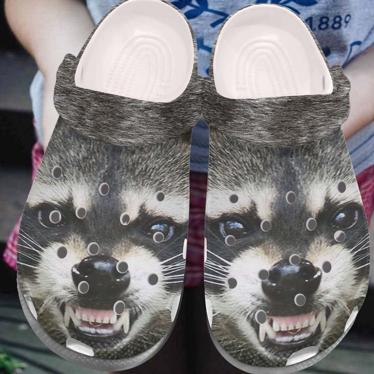 Raccoon Personalized Clog Custom Crocs Comfortablefashion Style Comfortable For Women Men Kid Print 3D Raccoon Face Raccoon Personalized Clog Custom Crocs Comfortablefashion Style Comfortable For Women Men Kid Print 3D Raccoon Face