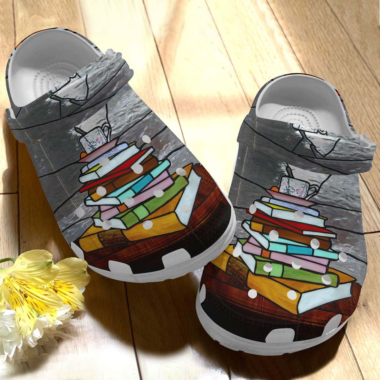 Reading Personalize Clog Custom Crocs Fashionstyle Comfortable For Women Men Kid Print 3D Whitesole Book And Tea Reading Personalize Clog Custom Crocs Fashionstyle Comfortable For Women Men Kid Print 3D Whitesole Book And Tea