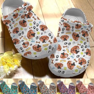 Rhodesian Ridgeback Crocs Clog Classic Clog Whitesole Smiling Rhodesian Ridgeback Shoes