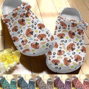 Rhodesian Ridgeback Personalize Clog Custom Crocs Fashionstyle Comfortable For Women Men Kid Print 3D Whitesole Smiling Rhodesian Ridgeback