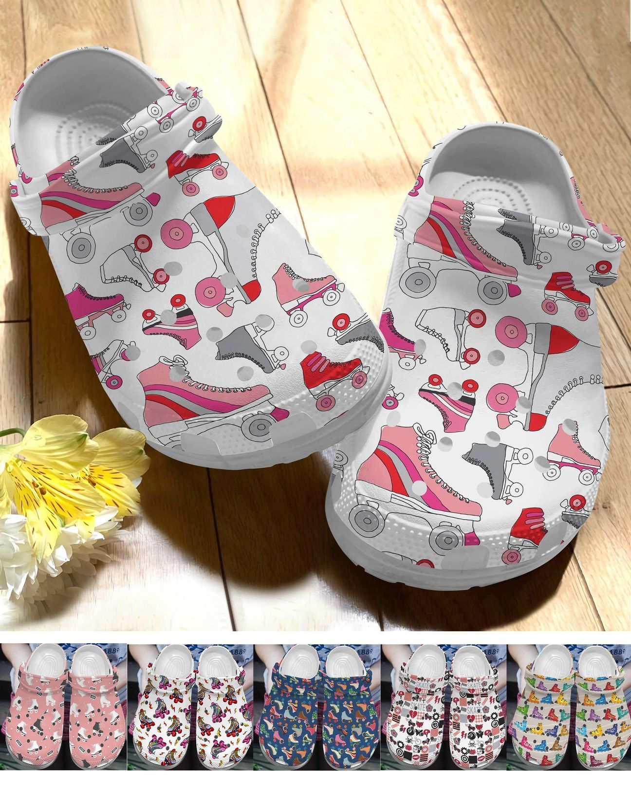 Roller Derby Personalize Clog Custom Crocs Fashionstyle Comfortable For Women Men Kid Print 3D Roller Derby Collection Roller Derby Personalize Clog Custom Crocs Fashionstyle Comfortable For Women Men Kid Print 3D Roller Derby Collection