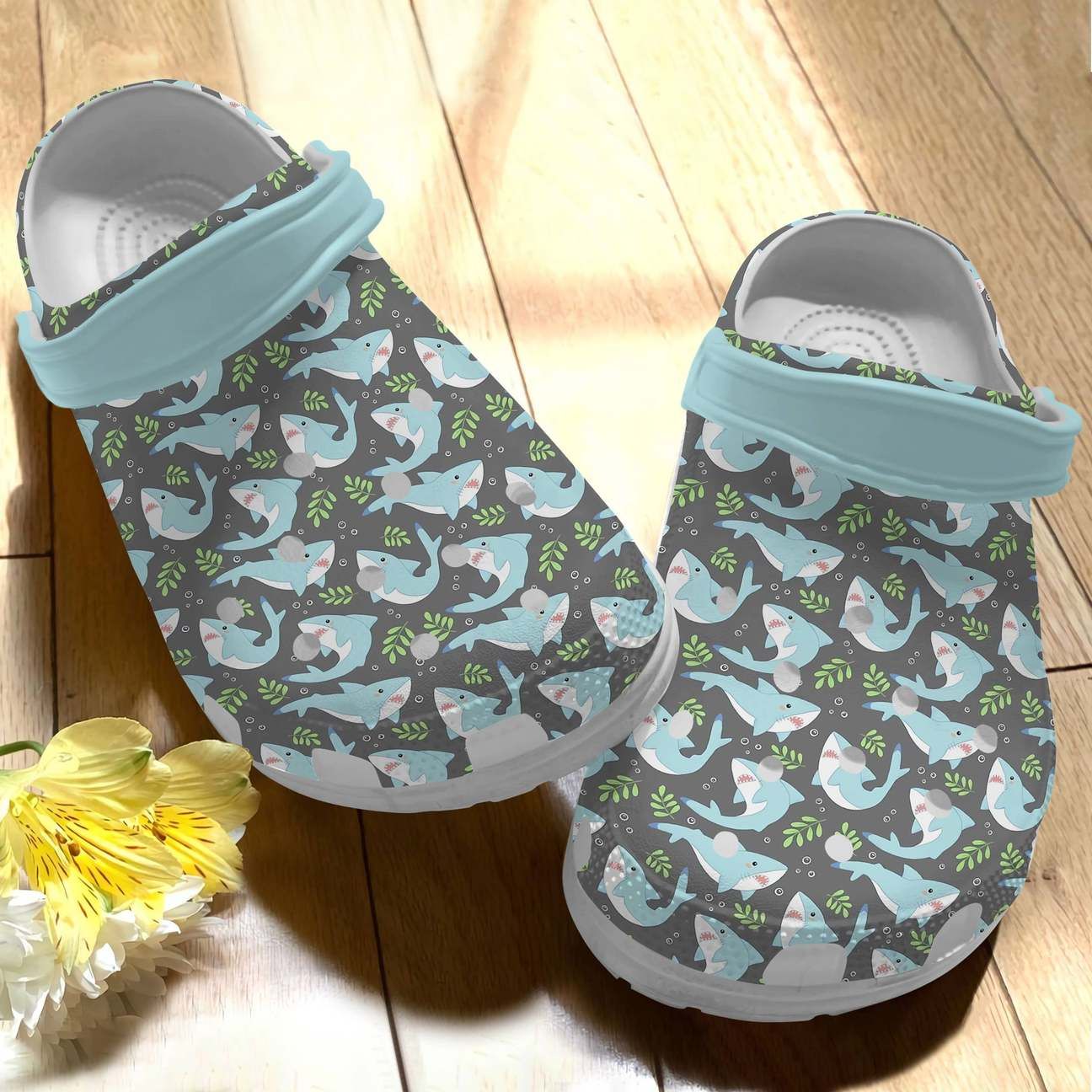 Shark Personalize Clog Custom Crocs Fashionstyle Comfortable For Women Men Kid Print 3D Cute Shark Pattern Shark Personalize Clog Custom Crocs Fashionstyle Comfortable For Women Men Kid Print 3D Cute Shark Pattern