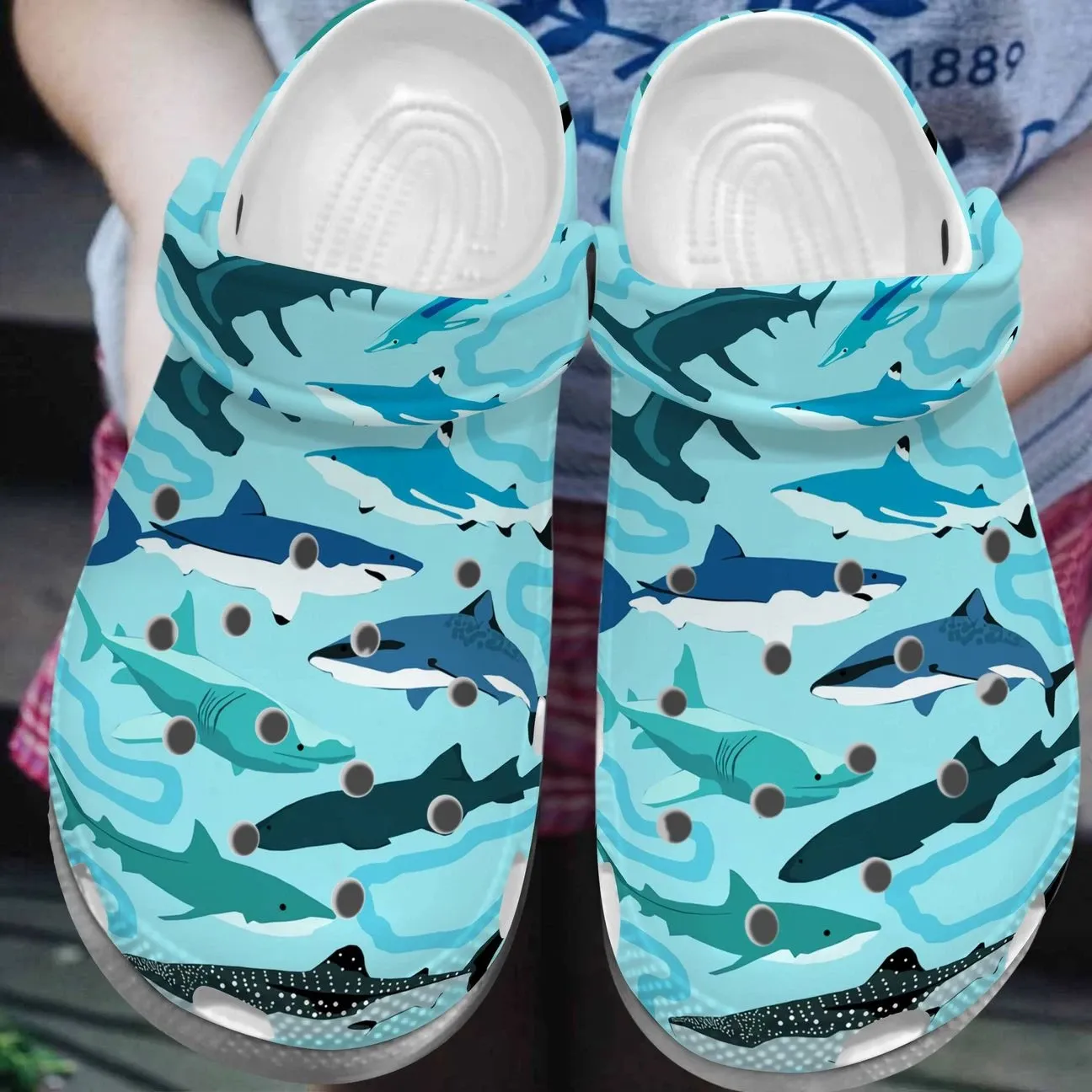 Shark Personalize Clog Custom Crocs Fashionstyle Comfortable For Women Men Kid Print 3D Into The Sea Art Shark Personalize Clog Custom Crocs Fashionstyle Comfortable For Women Men Kid Print 3D Into The Sea Art