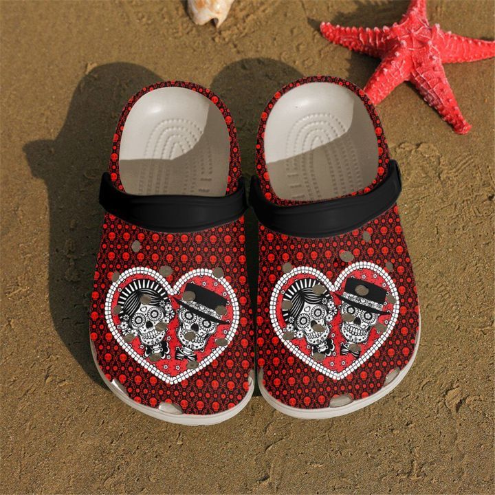 Skull Couple V2 Sku 2155 Crocs Crocband Clog Comfortable For Mens Womens Classic Clog Water Shoes Skull Couple V2 Sku 2155 Crocs Crocband Clog Comfortable For Mens Womens Classic Clog Water Shoes