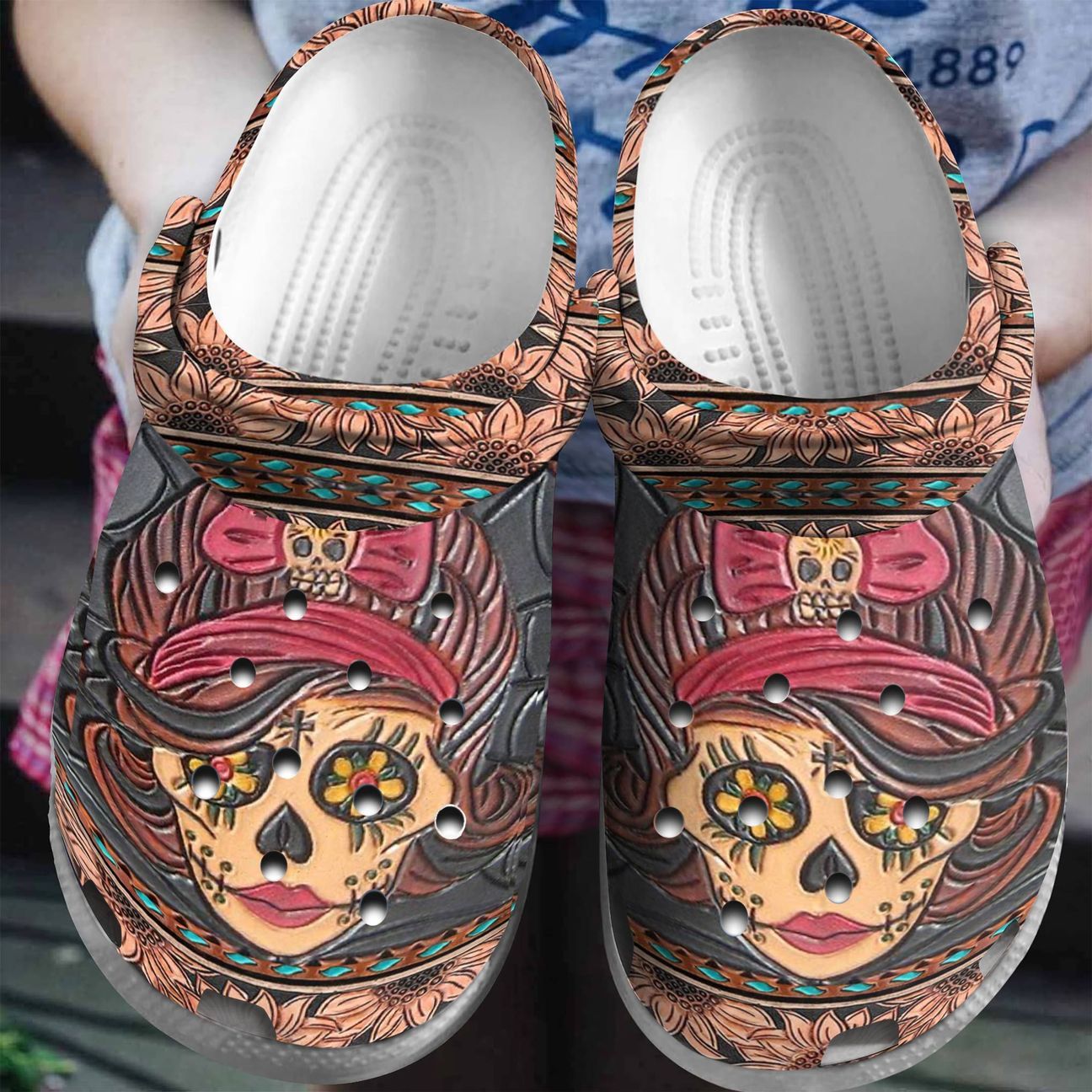Skull Personalized Clog Custom Crocs Comfortablefashion Style Comfortable For Women Men Kid Print 3D Lady Skull Skull Personalized Clog Custom Crocs Comfortablefashion Style Comfortable For Women Men Kid Print 3D Lady Skull