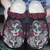 Skull Personalized Clog Custom Crocs Comfortablefashion Style Comfortable For Women Men Kid Print 3D Skull 1