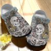 Skull Personalized Clog Custom Crocs Comfortablefashion Style Comfortable For Women Men Kid Print 3D Skull Floral