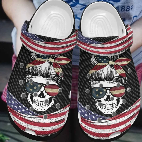 Skull Personalized Clog Custom Crocs Comfortablefashion Style Comfortable For Women Men Kid Print 3D Skull Girl