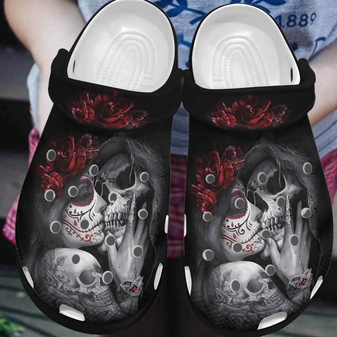 Skull Personalized Clog Custom Crocs Comfortablefashion Style Comfortable For Women Men Kid Print 3D You And Me Skull Personalized Clog Custom Crocs Comfortablefashion Style Comfortable For Women Men Kid Print 3D You And Me
