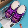 Skull Purple Sku 2174 Crocs Crocband Clog Comfortable For Mens Womens Classic Clog Water Shoes