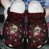 Skull Rose Personalized Clog Custom Crocs Comfortablefashion Style Comfortable For Women Men Kid Print 3D