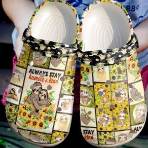 Sloth Always Stay Humble And Kind Sku 2233 Crocs Crocband Clog Comfortable For Mens Womens Classic Clog Water Shoes