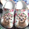 Sloth Personalize Clog Custom Crocs Clog On Sandal Fashion Style Comfortable For Women Men Kid