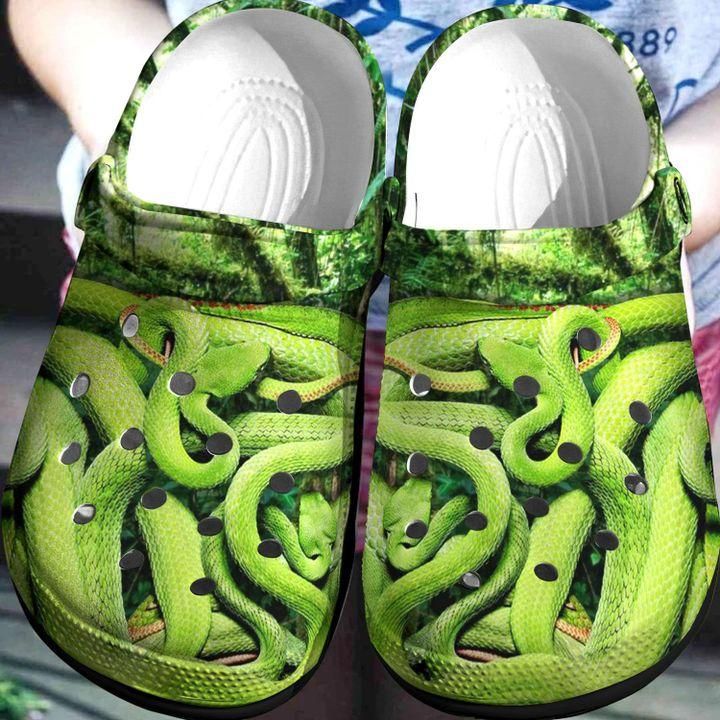 Snake Personalize Clog Custom Crocs Clog On Sandal Fashion Style Comfortable For Women Men Kid Snake Personalize Clog Custom Crocs Clog On Sandal Fashion Style Comfortable For Women Men Kid