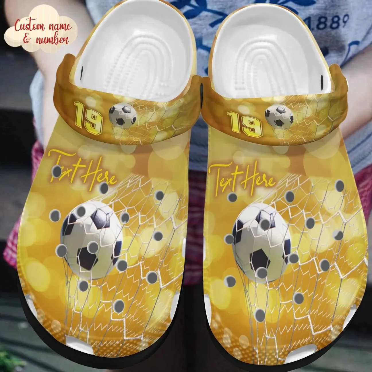 Soccer Personalized Clog Custom Crocs Comfortablefashion Style Comfortable For Women Men Kid Print 3D Golden Age Soccer Personalized Clog Custom Crocs Comfortablefashion Style Comfortable For Women Men Kid Print 3D Golden Age