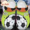 Soccer Personalized Clog Custom Crocs Comfortablefashion Style Comfortable For Women Men Kid Print 3D Neon Soccer