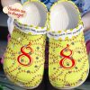 Softball Crocs Clog Classic Clog Whitesole Personalized Throw Hit Catch Smile Shoes