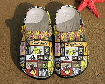 Softball Hit Like A Girl Crocs Crocband Clog Clog Comfortable For Mens And Womens Classic Clog Water Shoes Comfortable Softball Hit Like A Girl Crocs Crocband Clog Clog Comfortable For Mens And Womens Classic Clog Water Shoes Comfortable