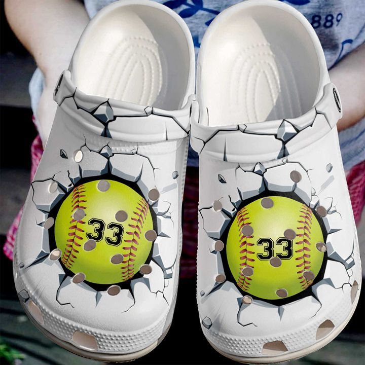 Softball Personalized Broken Wall Sku 2297 Crocs Crocband Clog Comfortable For Mens Womens Classic Clog Water Shoes Softball Personalized Broken Wall Sku 2297 Crocs Crocband Clog Comfortable For Mens Womens Classic Clog Water Shoes