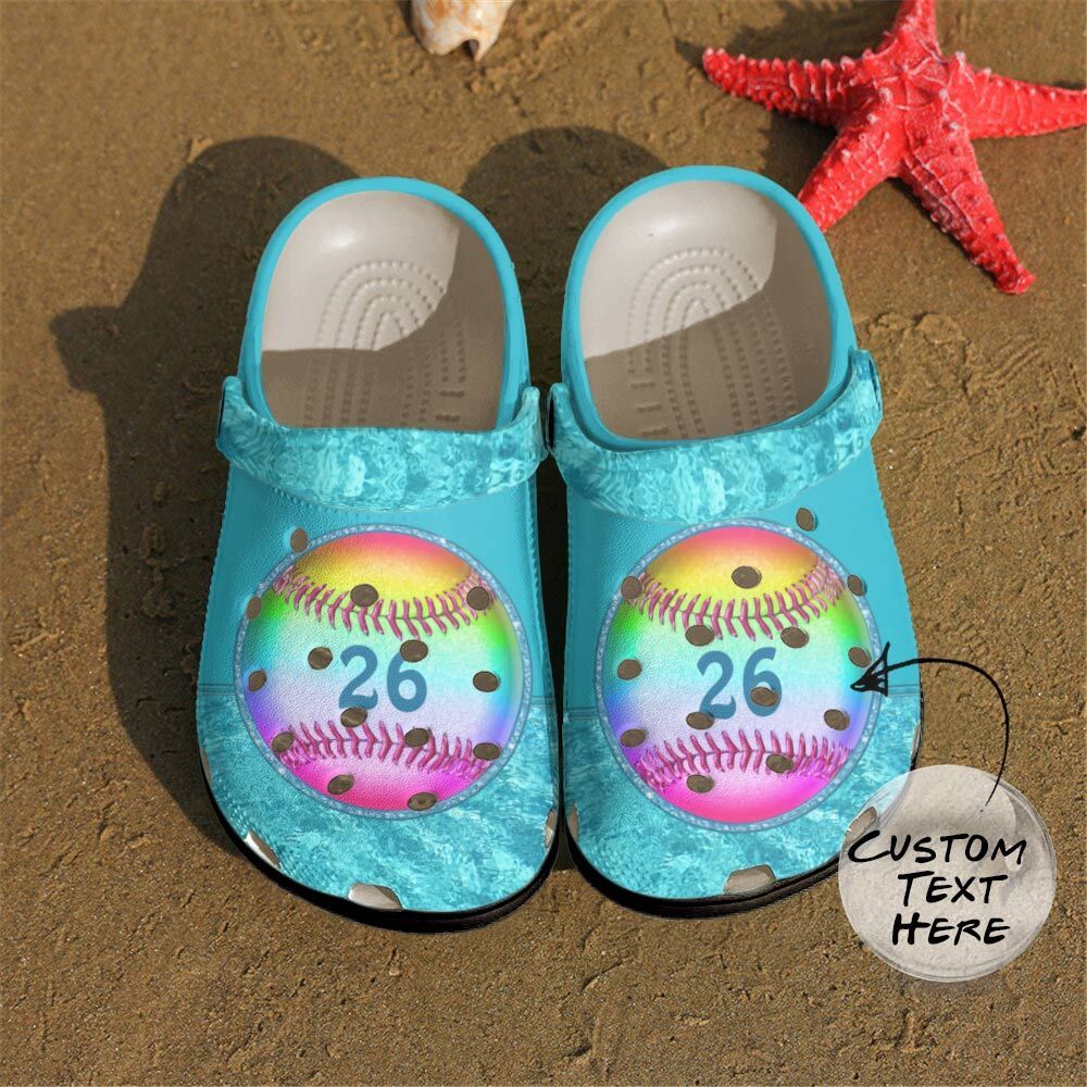 Softball Personalized Clog Custom Crocs Comfortablefashion Style Comfortable For Women Men Kid Print 3D Colorful Ball Softball Personalized Clog Custom Crocs Comfortablefashion Style Comfortable For Women Men Kid Print 3D Colorful Ball