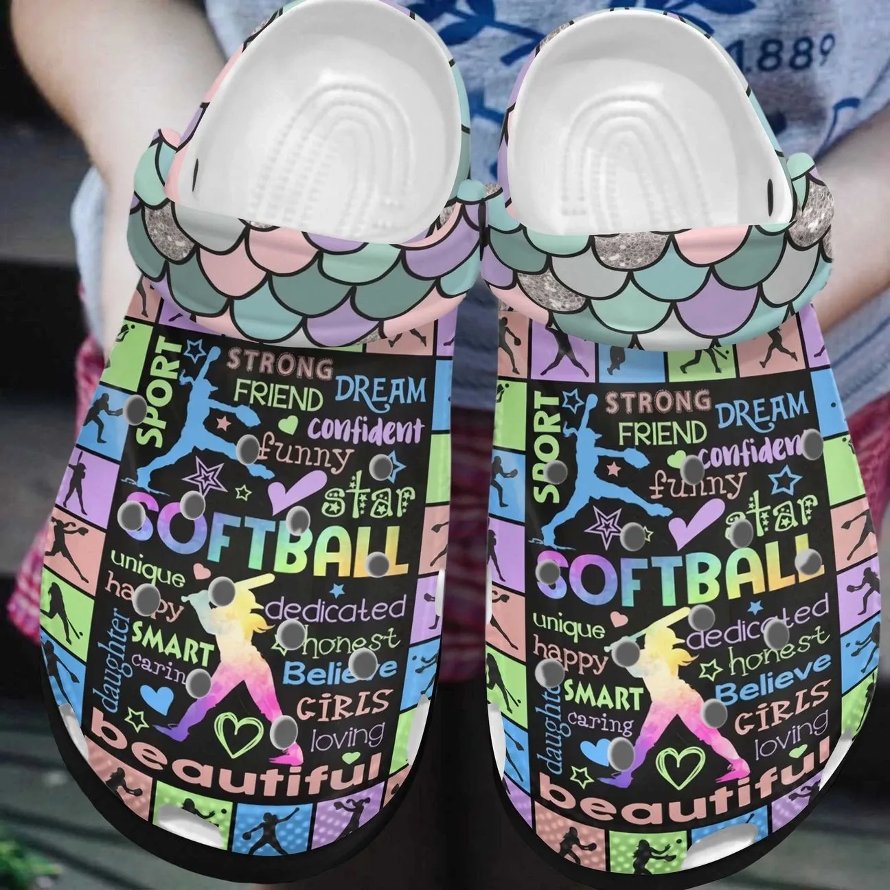 Softball Personalized Clog Custom Crocs Comfortablefashion Style Comfortable For Women Men Kid Print 3D Softball Girl Softball Personalized Clog Custom Crocs Comfortablefashion Style Comfortable For Women Men Kid Print 3D Softball Girl