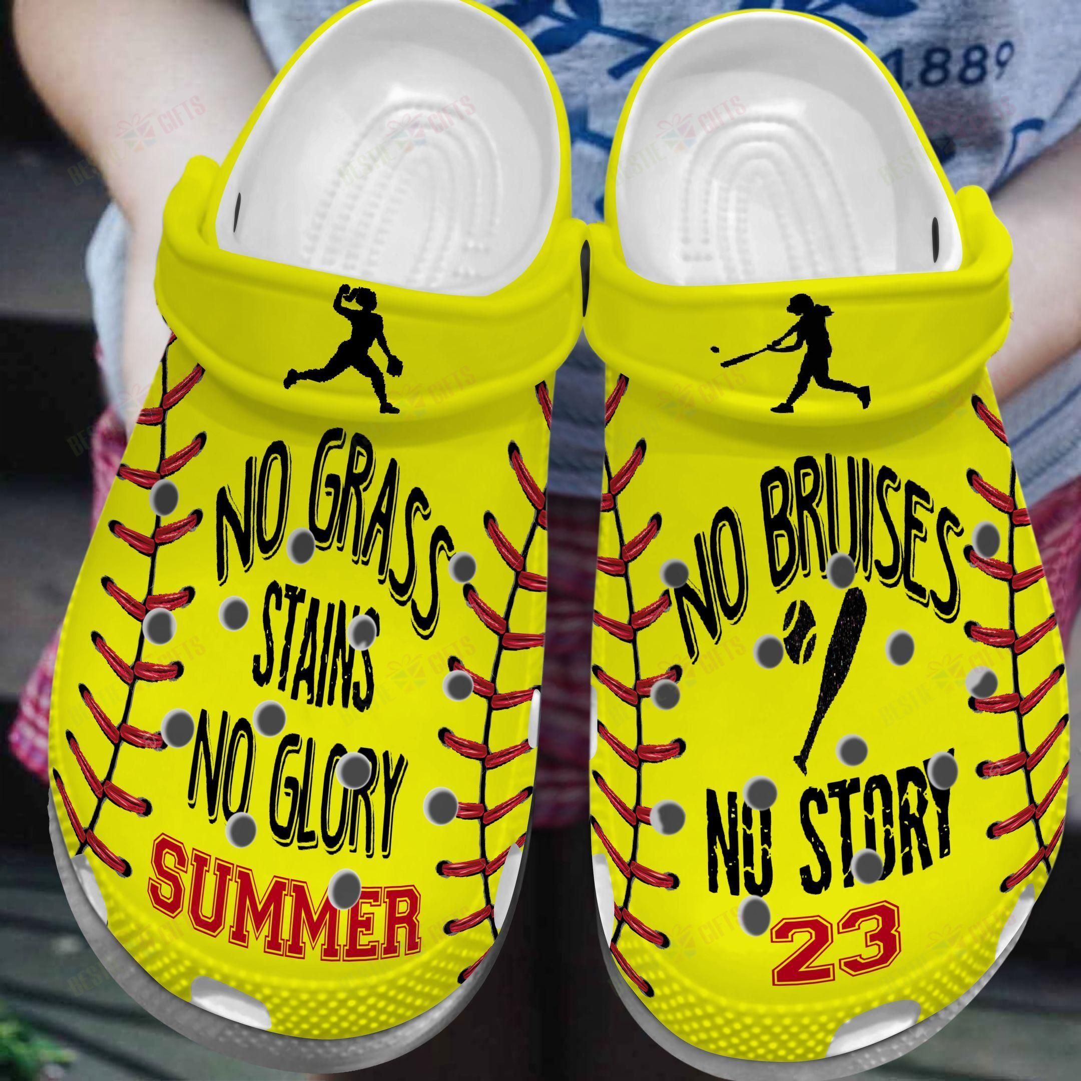 Softball Personalized Crocs Clog Classic Clog No Bruises Stains No Story Shoes Softball Personalized Crocs Clog Classic Clog No Bruises Stains No Story Shoes