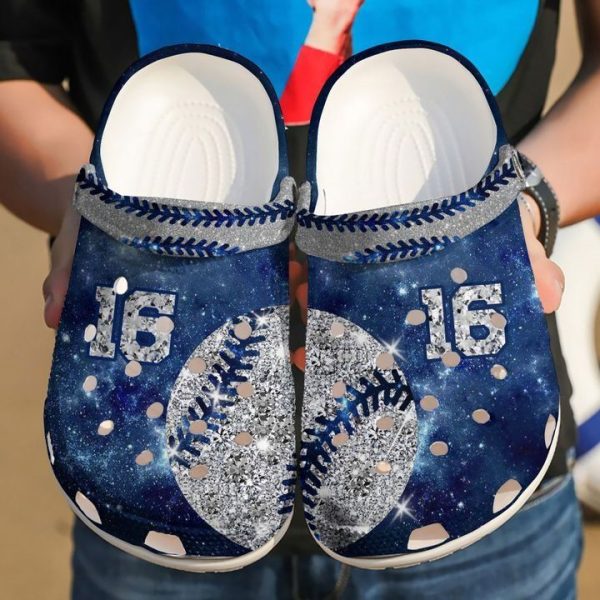 Softball Personalized Diamond Galaxy Sku 2335 Crocs Crocband Clog Comfortable For Mens Womens Classic Clog Water Shoes