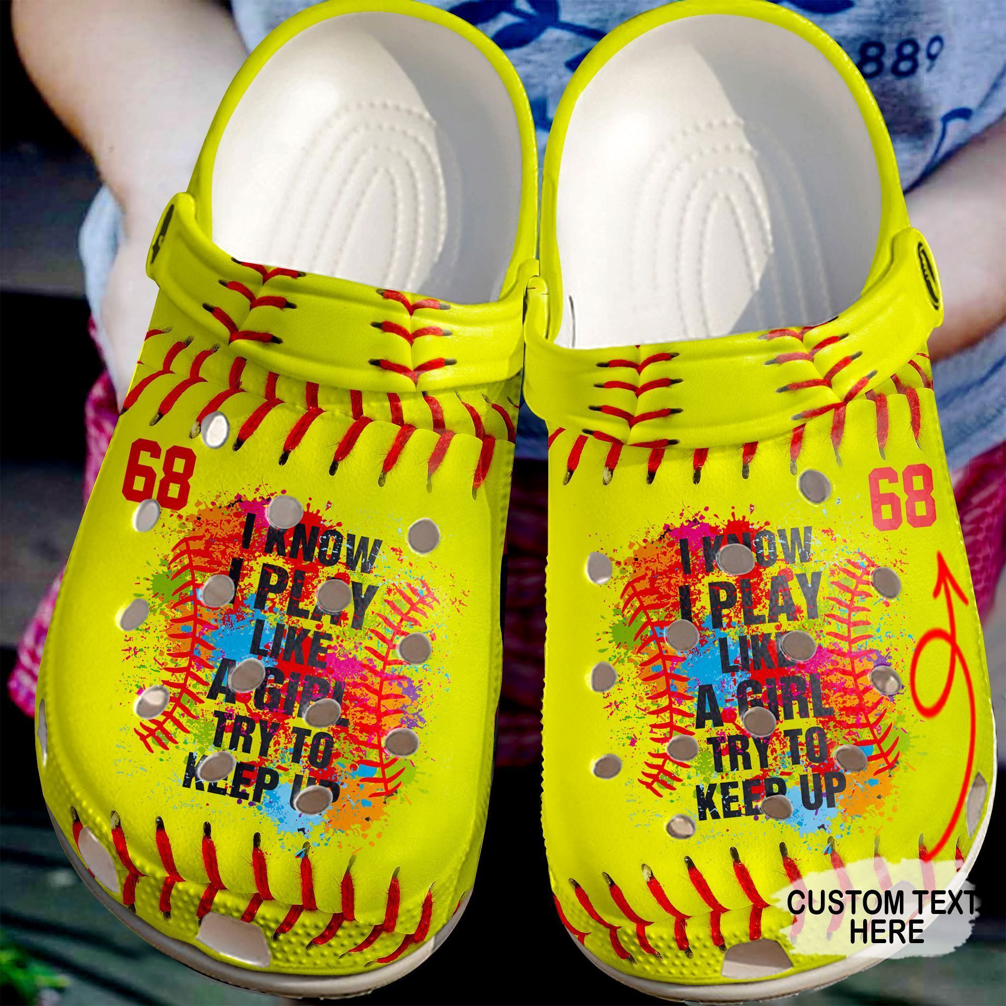 Softball Personalized Play Like A Girl Sku 2404 Crocs Crocband Clog Comfortable For Mens Womens Classic Clog Water Shoes Softball Personalized Play Like A Girl Sku 2404 Crocs Crocband Clog Comfortable For Mens Womens Classic Clog Water Shoes