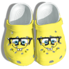 Sponge Glasses Crocs Clog Shoes – Beach Crocs Clog Sponge Face Book Worm Shoes Gifts For Men Women