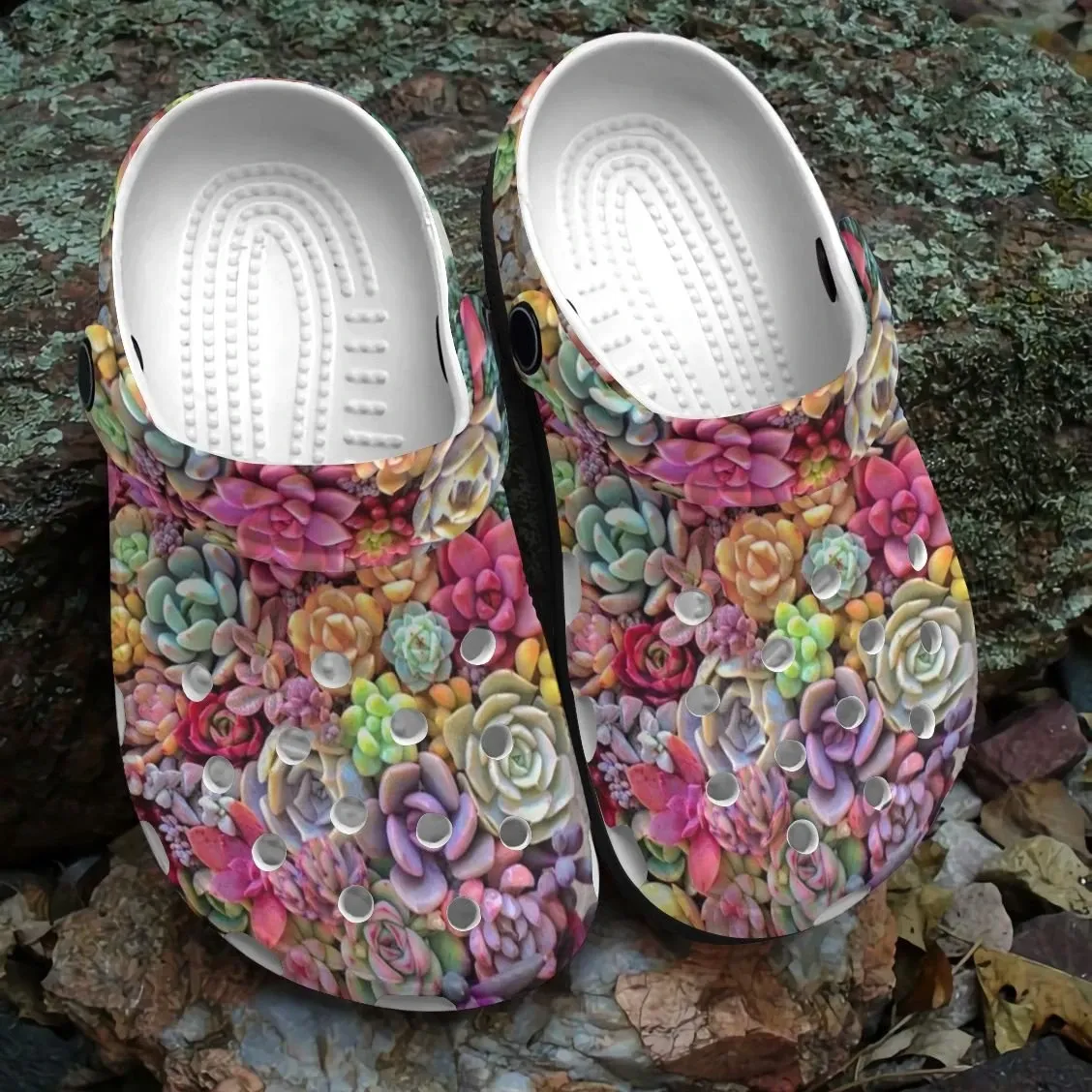 Succulent Personalize Clog Custom Crocs Fashionstyle Comfortable For Women Men Kid Print 3D Whitesole Lovely Succulents Succulent Personalize Clog Custom Crocs Fashionstyle Comfortable For Women Men Kid Print 3D Whitesole Lovely Succulents