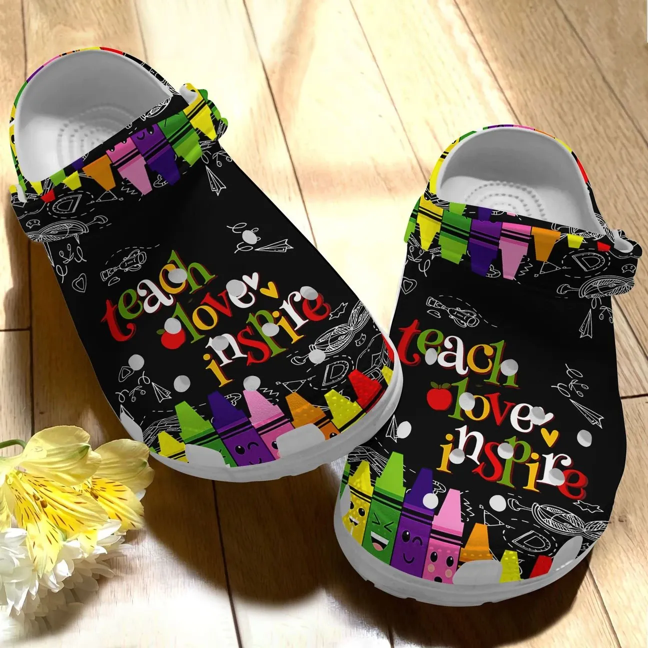 Teacher Personalize Clog Custom Crocs Fashionstyle Comfortable For Women Men Kid Print 3D Whitesole Teach Love Teacher Personalize Clog Custom Crocs Fashionstyle Comfortable For Women Men Kid Print 3D Whitesole Teach Love