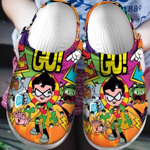 Teen Titans Sku45 Crocs Crocband Clog Comfortable For Mens Womens Classic Clog Water Shoes