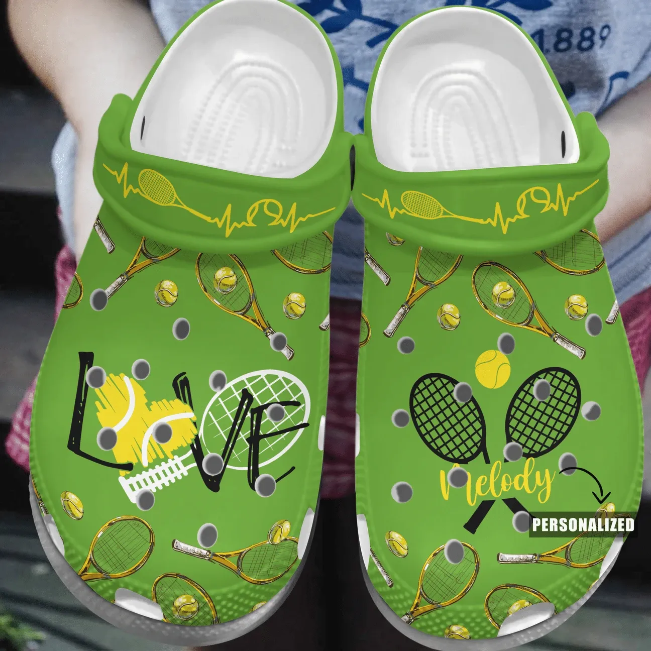 Tennis Love Personalized Clog Custom Crocs Comfortablefashion Style Comfortable For Women Men Kid Print 3D Tennis Love Personalized Clog Custom Crocs Comfortablefashion Style Comfortable For Women Men Kid Print 3D