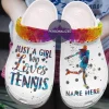 Tennis Personalized Clog Custom Crocs Comfortablefashion Style Comfortable For Women Men Kid Print 3D Just A Girl Who Loves Tennis