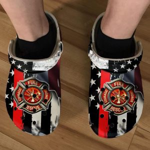 Thin Red Line Crocs Clog Classic Clogs Shoes