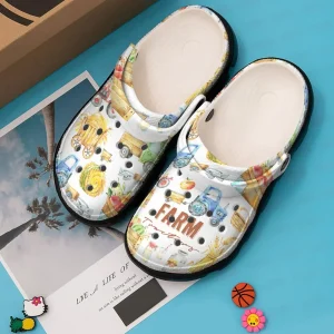 Tractor Personalized Clog Custom Crocs Comfortablefashion Style Comfortable For Women Men Kid Print 3D Farm Pattern
