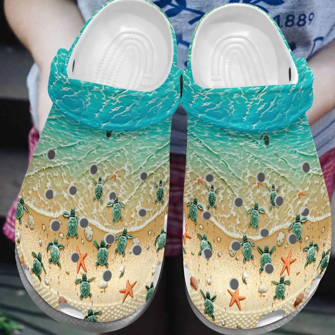 Turtle Personalized Clog Custom Crocs Comfortablefashion Style Comfortable For Women Men Kid Print 3D Into The Sea Turtle Personalized Clog Custom Crocs Comfortablefashion Style Comfortable For Women Men Kid Print 3D Into The Sea