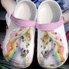 Unicorn Colorful Sku 2553 Crocs Crocband Clog Comfortable For Mens Womens Classic Clog Water Shoes