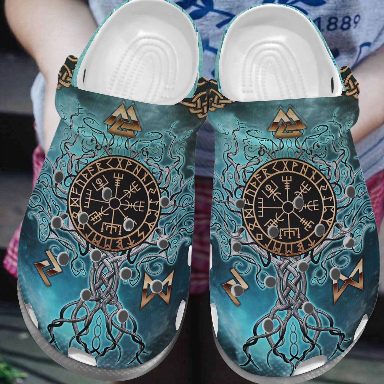 Viking Personalized Clog Custom Crocs Comfortablefashion Style Comfortable For Women Men Kid Print 3D Viking Tree Viking Personalized Clog Custom Crocs Comfortablefashion Style Comfortable For Women Men Kid Print 3D Viking Tree
