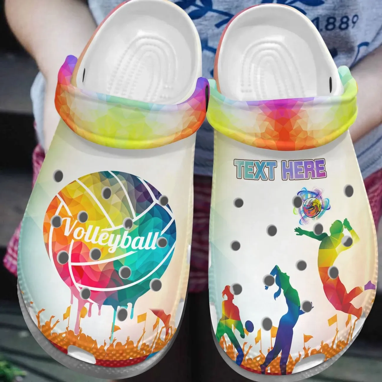 Volleyball Personalized Clog Custom Crocs Comfortablefashion Style Comfortable For Women Men Kid Print 3D Cool Color Volleyball Personalized Clog Custom Crocs Comfortablefashion Style Comfortable For Women Men Kid Print 3D Cool Color
