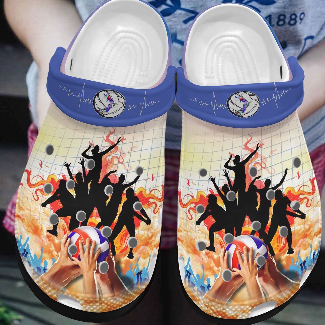 Volleyball Personalized Clog Custom Crocs Comfortablefashion Style Comfortable For Women Men Kid Print 3D Volleyball In That Court Volleyball Personalized Clog Custom Crocs Comfortablefashion Style Comfortable For Women Men Kid Print 3D Volleyball In That Court